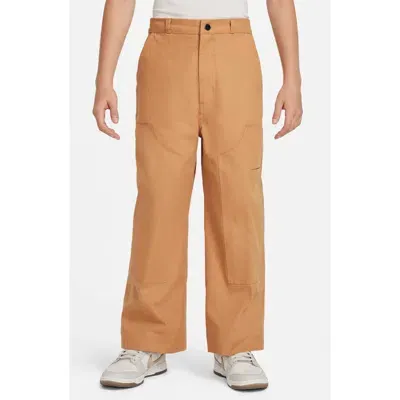 Nike Kids' Sportswear Metro Ground Carpenter Pants In Flax/twine