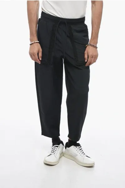 Nike Maxi Pockets Joggers With Sherpa Details In Black