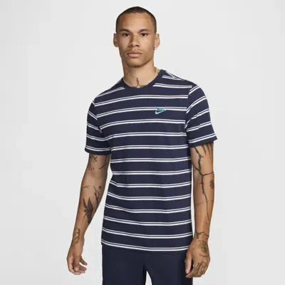 Nike Men's  Sportswear Striped T-shirt In Blue