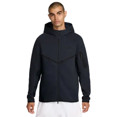 Nike Mens  Tech Fleece Full-zip Windrunner Hoodie In Black/obsidian