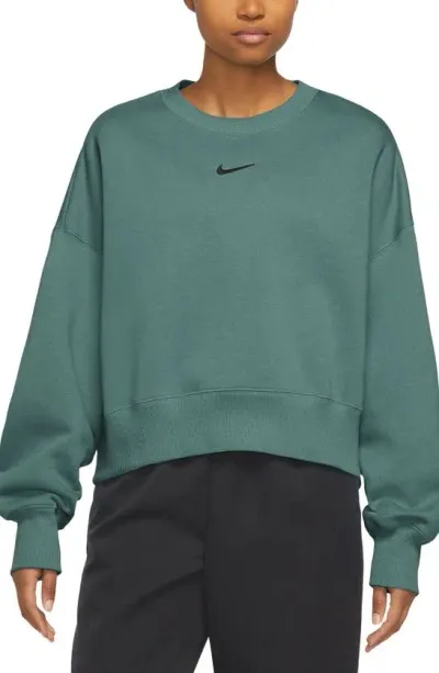 Nike Phoenix Fleece Crewneck Sweatshirt In Bicoastal/black