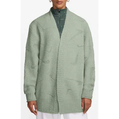 Nike Phoenix Oversize Bouclé Cardigan In Green