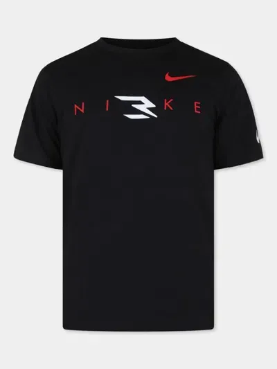 Nike Kids' Print T-shirt In Black