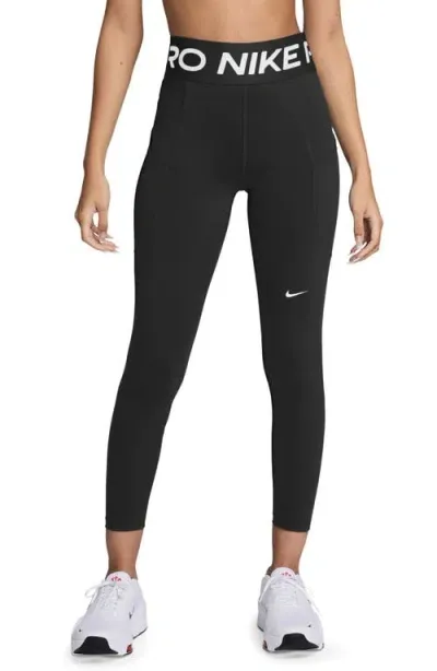 Nike Pro Sculpt High Waist Pocket Leggings In Black/white