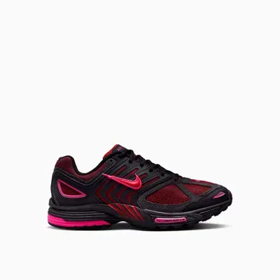 Nike Mens Black Fire Red Fierce Pi Air Peg 2k5 Brand-tab Mesh And Leather Low-top Trainers