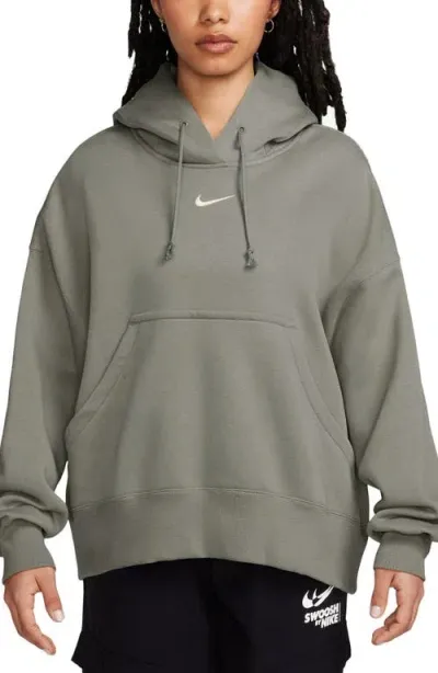 Nike Sportswear Phoenix Fleece Pullover Hoodie In Light Army/sail