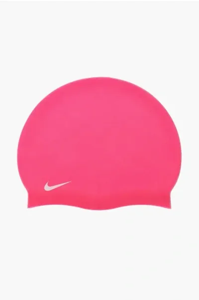 Nike Swim Solid Color Silicone Pool Cap In Pink