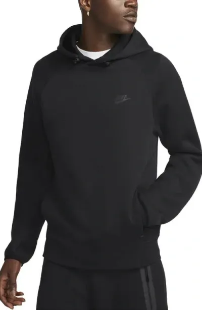 Nike Tech Fleece Pullover Hoodie In Black/black