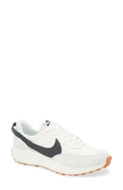 Nike Waffle Debut Sneaker In Sail/black/brown