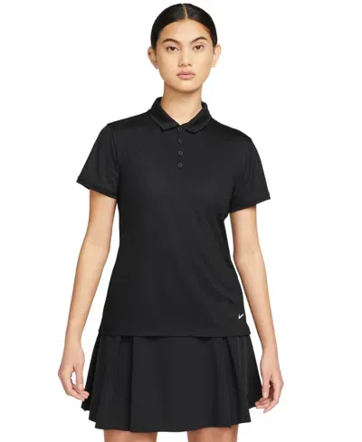 Nike Victory Dri-fit Polo In Black,white