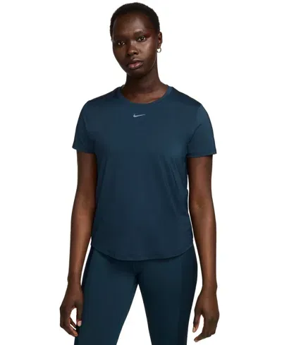 Nike Women's One Classic Dri-fit Short-sleeve Top In Blue