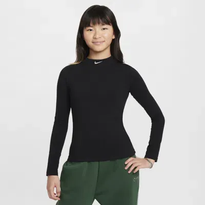 Nike Kids' Women's  Sportswear Girls' Long-sleeve Top In Black