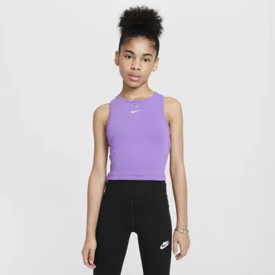 Nike Kids' Women's  Sportswear Girls' Ribbed Tank Top In Purple