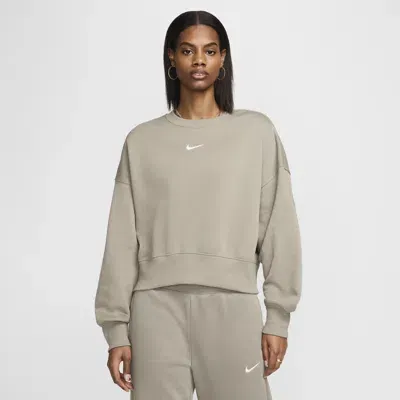 Nike Women's  Sportswear Phoenix Fleece Over-oversized Crew-neck Sweatshirt In Green