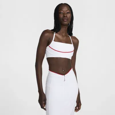 Nike + Jacquemus Nrg Appliquéd Stretch-jersey Sports Bra In White