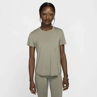 Nike Womens  One Classic Df Ss Top In Light Army/black