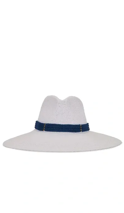 Nikki Beach Saylor Hat In White & Navy