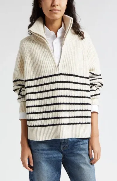 Nili Lotan Amelina Half Zip Cashmere Sweater In Multi