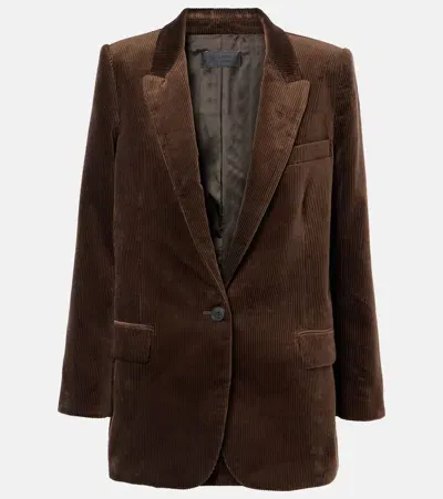 Nili Lotan Diane Cotton Corduroy Blazer In Brown