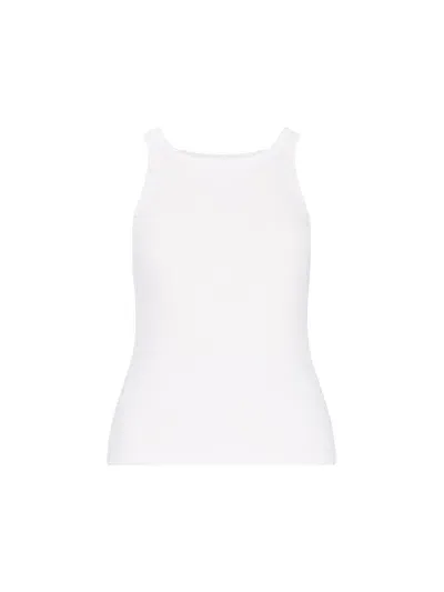 Nili Lotan 'jennifer' Ribbed Tank Top In White