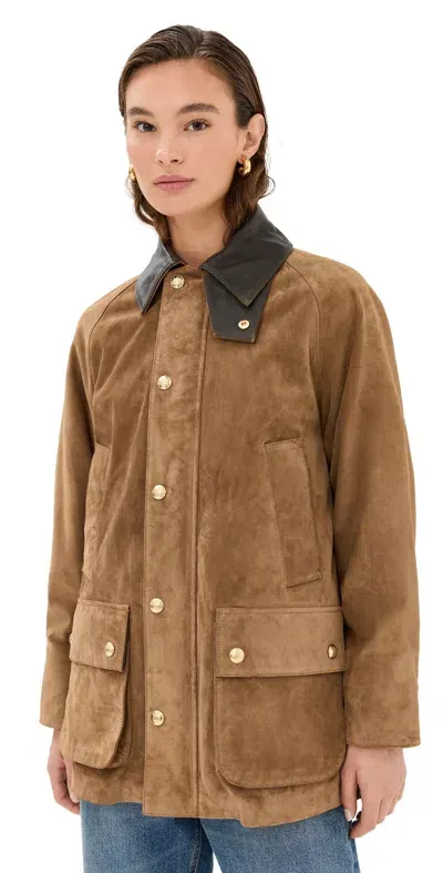 Nili Lotan Kedem Suede Barn Jacket Martora