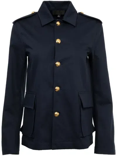 Nili Lotan Margaret Fitted Jacket In Blue