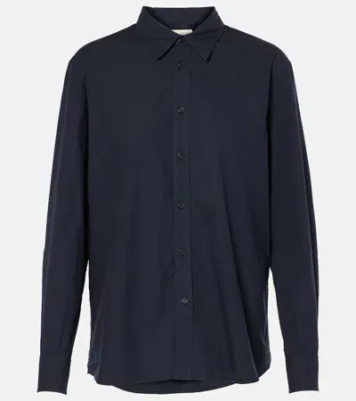 Nili Lotan Raphael Classic Shirt Midnight In Blue