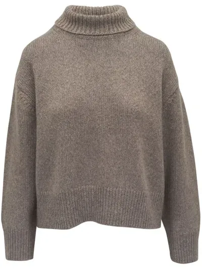 Nili Lotan Roll-neck Jumper In Grey