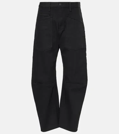 Nili Lotan Shon High-rise Barrel-leg Jeans In Black