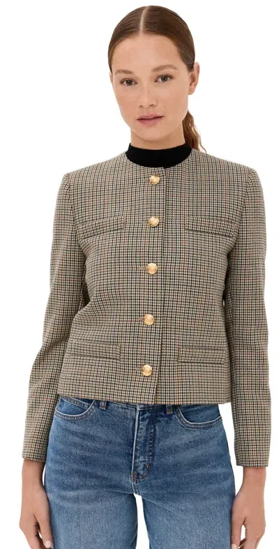 Nili Lotan Sloane Jacket Hunter Check In Neutrals