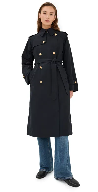 Nili Lotan Toussaint Trench Coat Dark Navy