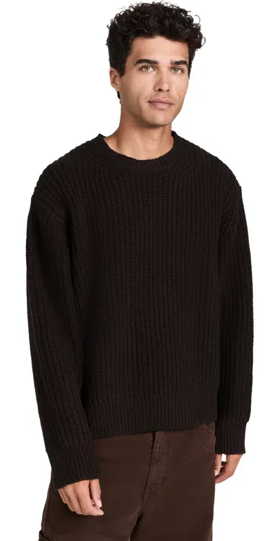 Nili Lotan Tyler Sweater Dark Brown In Black