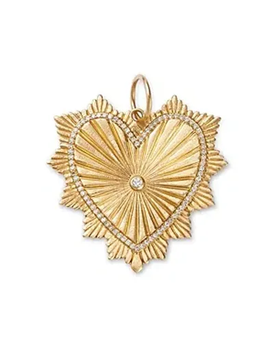 Nina Gilin 14k Yellow Gold Diamond Heart Pendant