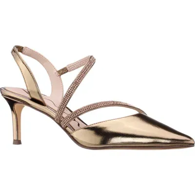 Nina Nela Slingback Pointed Toe Pump In Bronze