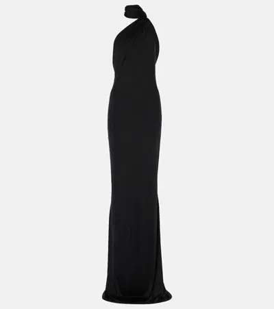 Nina Ricci Asymmetric Gown In Black