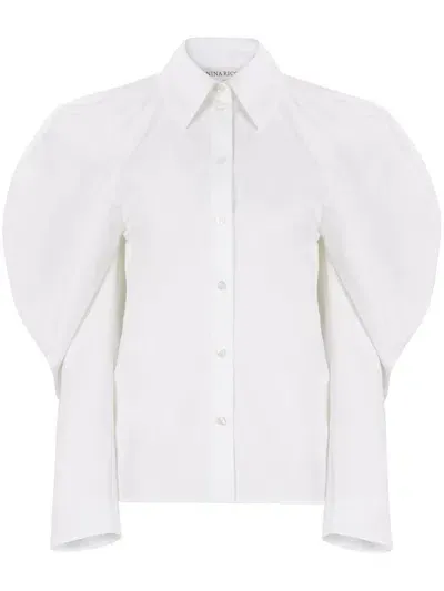 Nina Ricci Bow Detailed Shirt In White