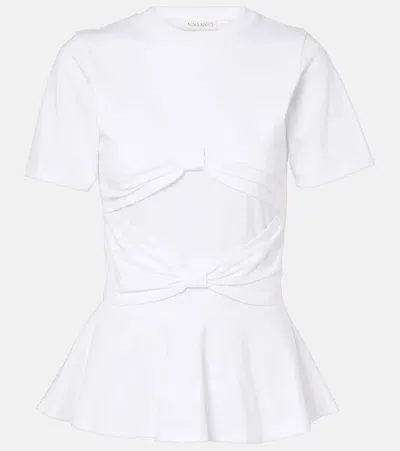 Nina Ricci Bow Detailed T-shirt In White