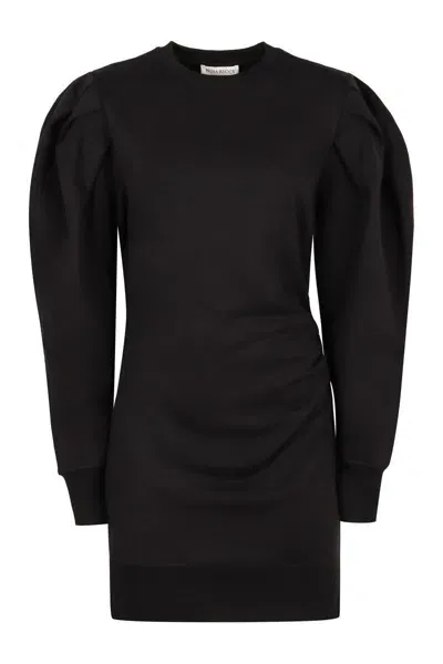 Nina Ricci Puff-sleeve Sweater Dress In Black