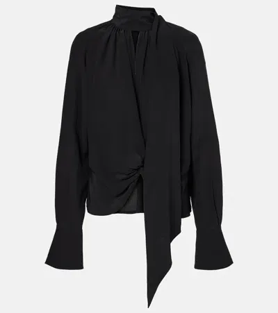 Nina Ricci Pussy-bow Blouse In Black