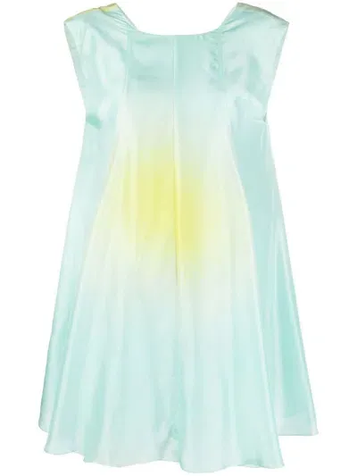 Nina Ricci Gradient-effect Sleeveless Dress In Blue