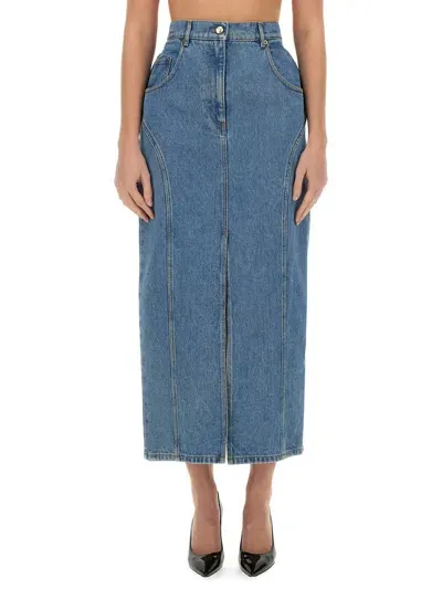 Nina Ricci Long Denim Skirt