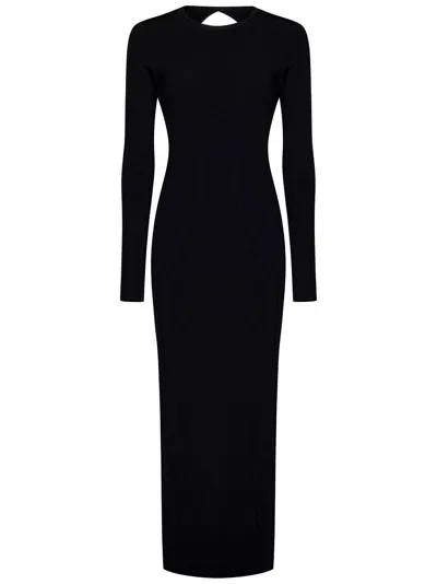 Nina Ricci Open-back Maxi Dress In Black