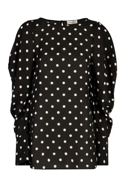 Nina Ricci Polka-dot Mini-dress In Black