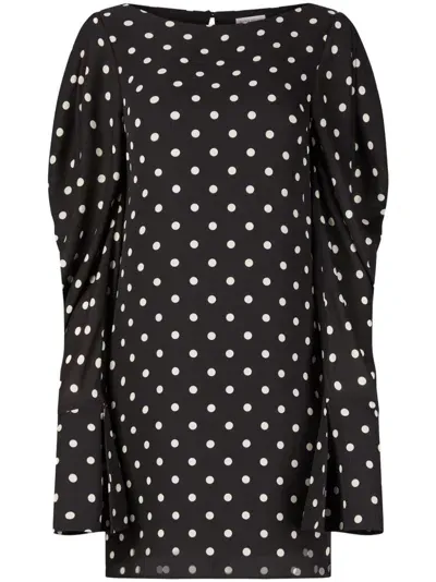 Nina Ricci Polka-dot Print Shift Dress In 黑色