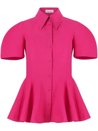 Nina Ricci Poplin Cotton Shirt In Pink