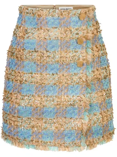 Nina Ricci Tweed Miniskirt In Neutrals