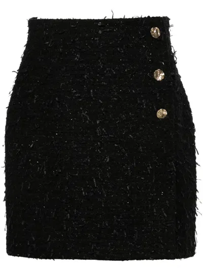 Nina Ricci Tweed Mini Skirt In Black  