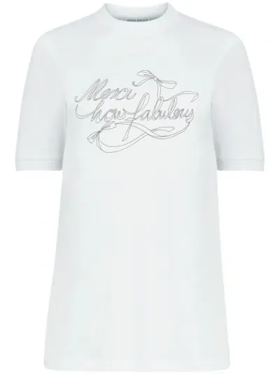 Nina Ricci How Fabulous Cotton T-shirt In White