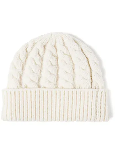 Nina Ricci Wool Beanie Hat In Neutrals