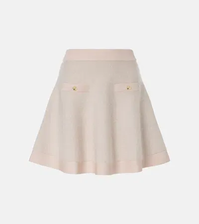 Nina Ricci Wool-blend Miniskirt In Beige